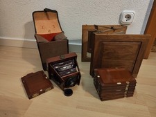 Antike Reisekamera Mahagoni &