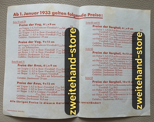 Preisliste voigtländer - preisliste,